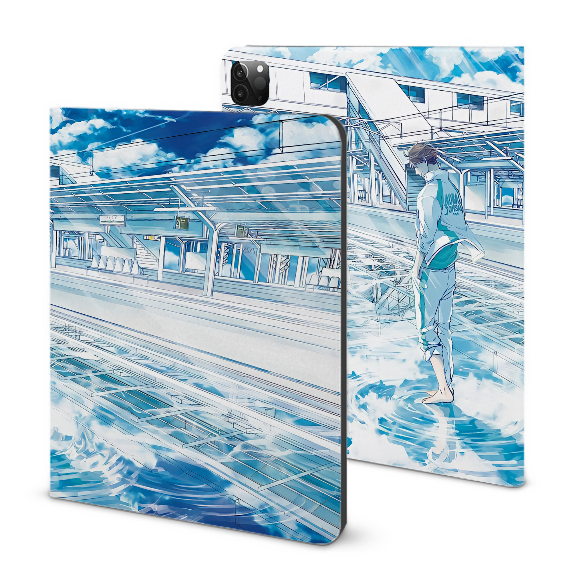 （画像用） ハイキュー!! Haikyu!! IPadケース ペンホルダー付き ブックスタイルデザイン